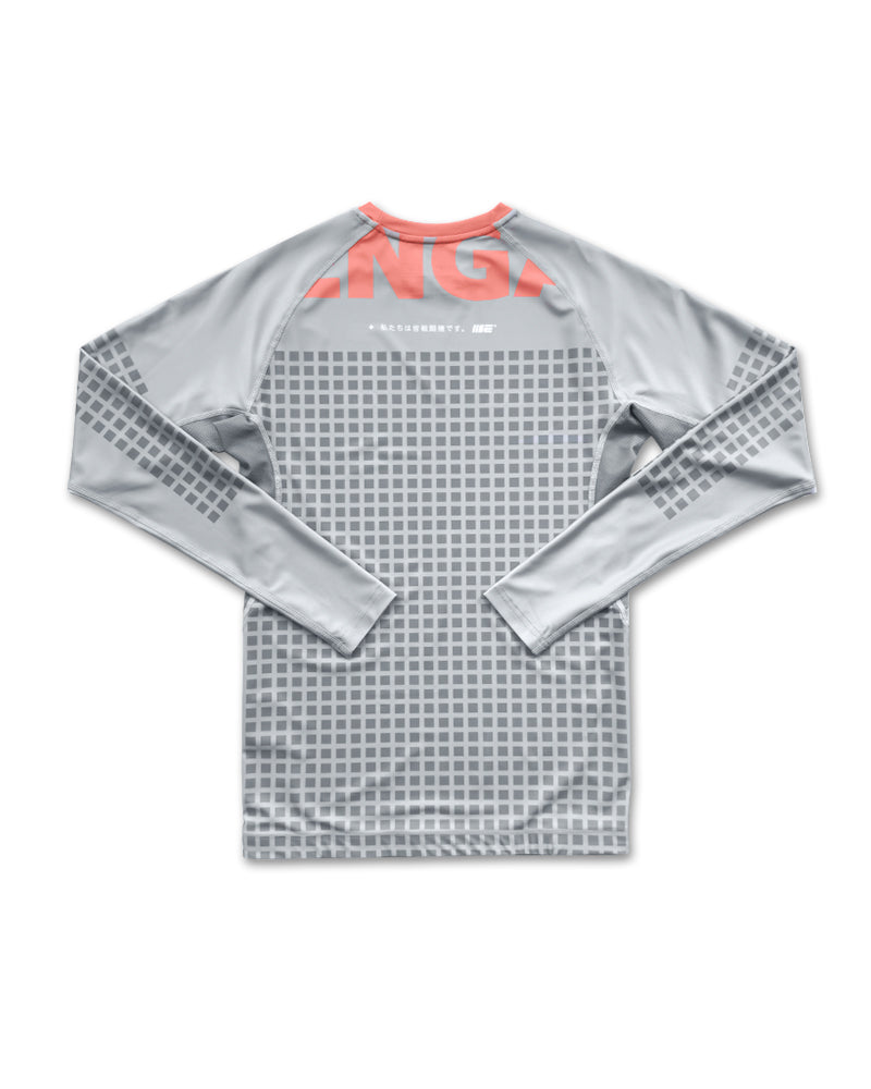 Rash Guard de manga comprida Grid Tech (cinza)