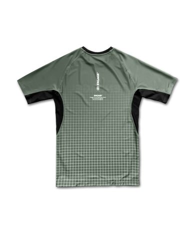 Olive Graph Short Sleeve Rash Guard