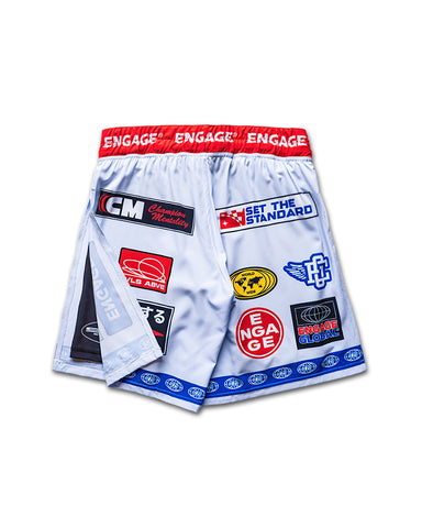 Racer (White) 2-in-1 Gladiator Shorts