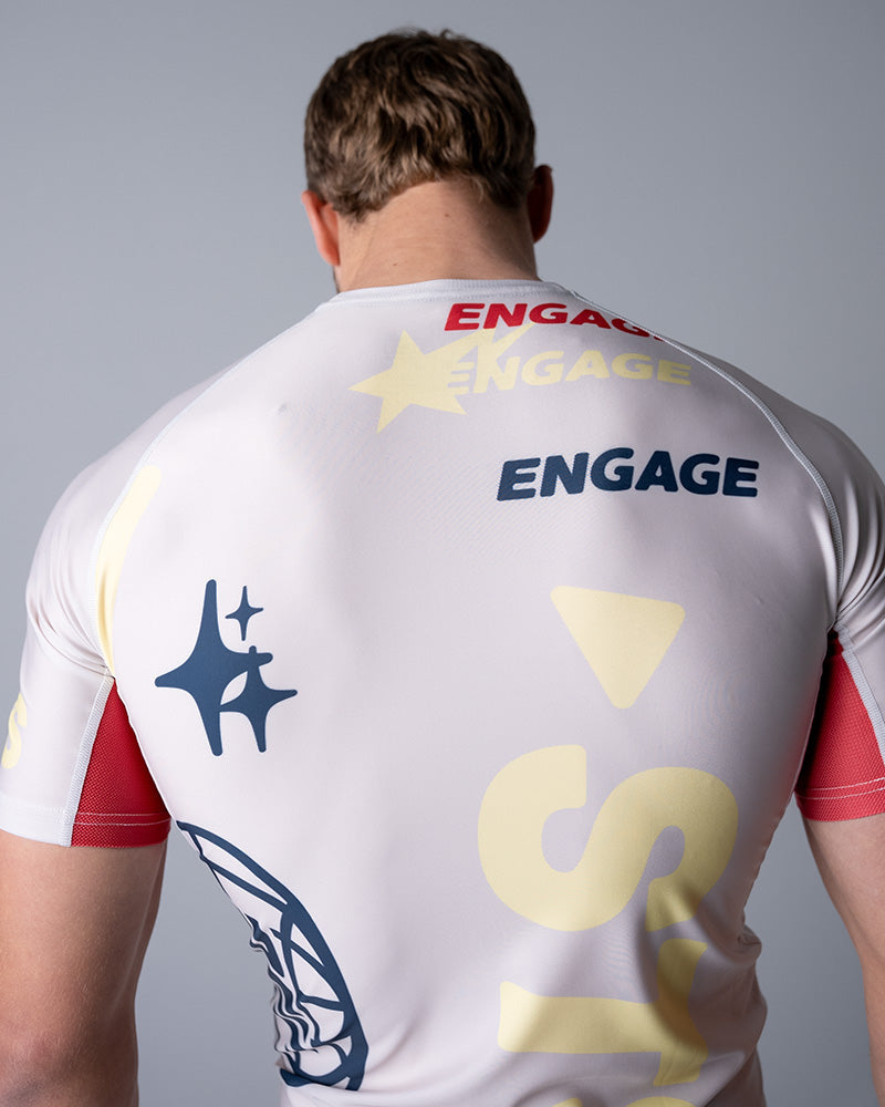 Rash Guard de manga curta Invictus (preto)