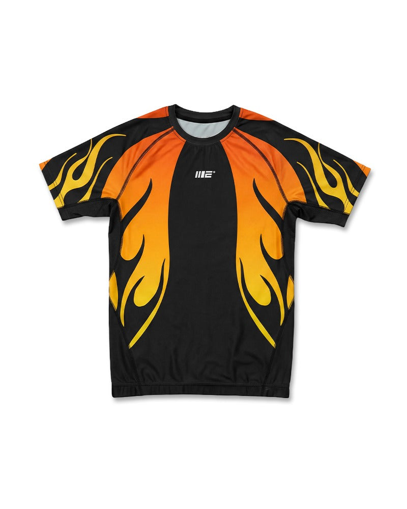 Nebula (Orange) Short Sleeve Rash Guard