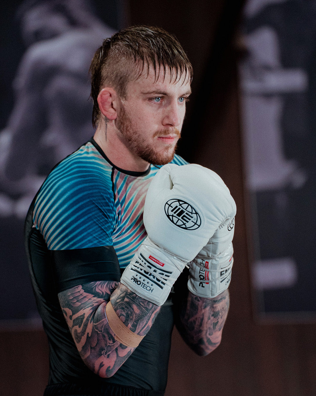 Luvas de boxe para outdoor (verde/branco) 