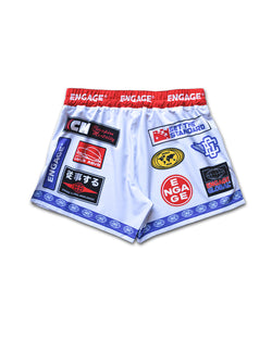 Racer (White) MMA Hybrid Shorts