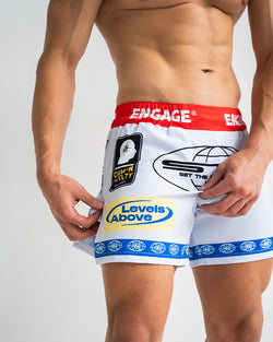 Racer (White) MMA Hybrid Shorts