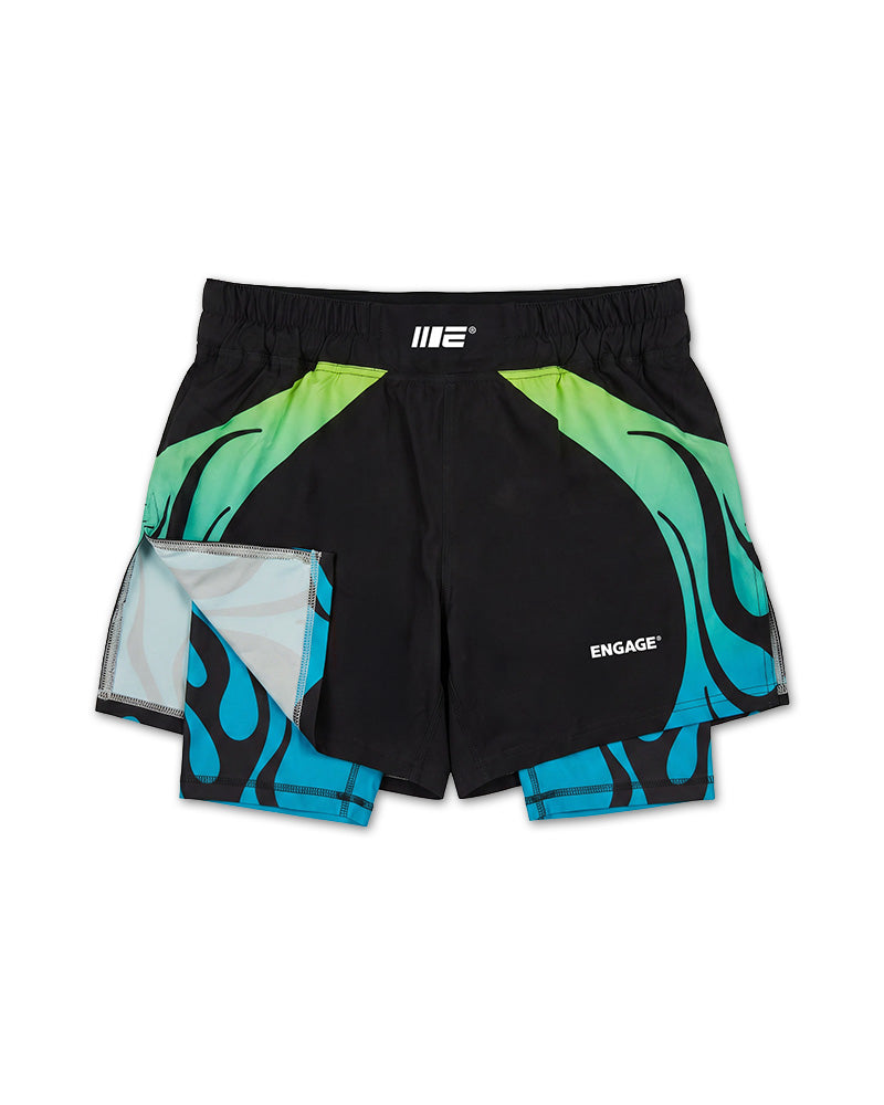Nebula (Blue) 2-in-1 Hybrid Shorts