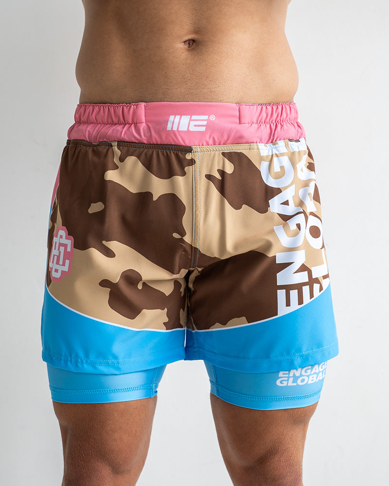 Miami Camo 2-in-1 Hybrid Shorts