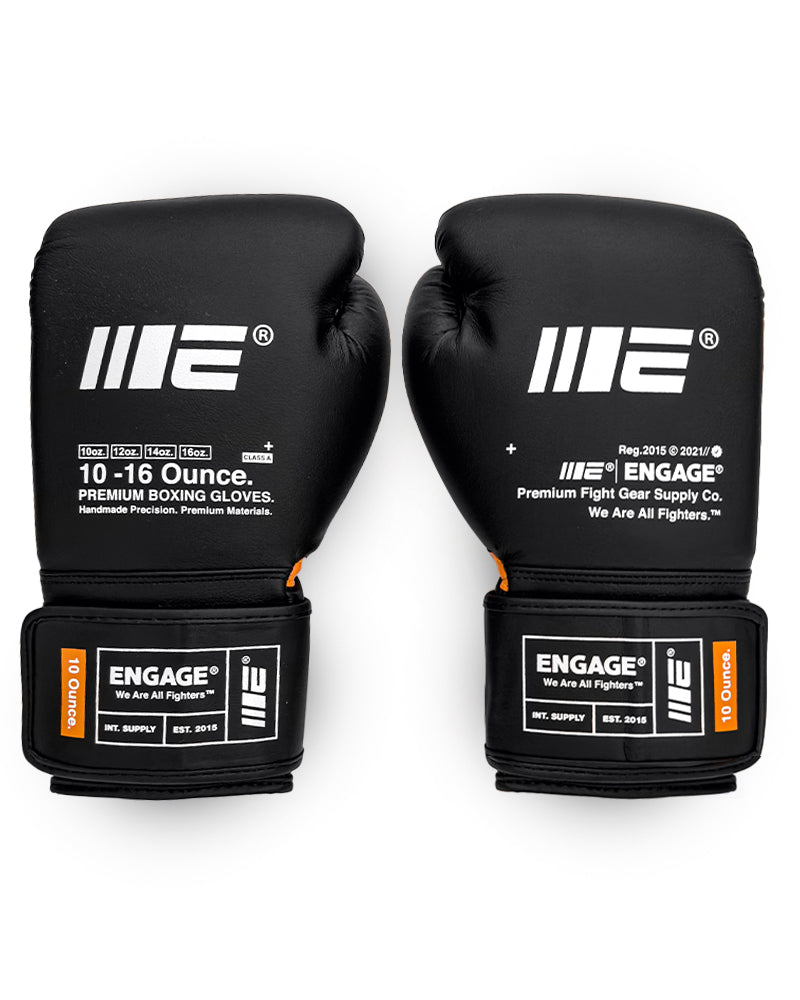 W.I.P Series Boxing Gloves - Black (Velcro)