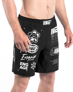 Shorts de Grappling MMA Engage Billboard - Preto