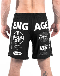 Shorts de Grappling MMA Engage Billboard - Preto