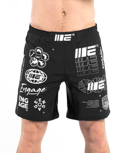 Shorts de Grappling MMA Engage Billboard - Preto